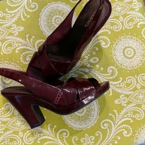 Aerosoles Red Leather Shoes,  9 1/2 M